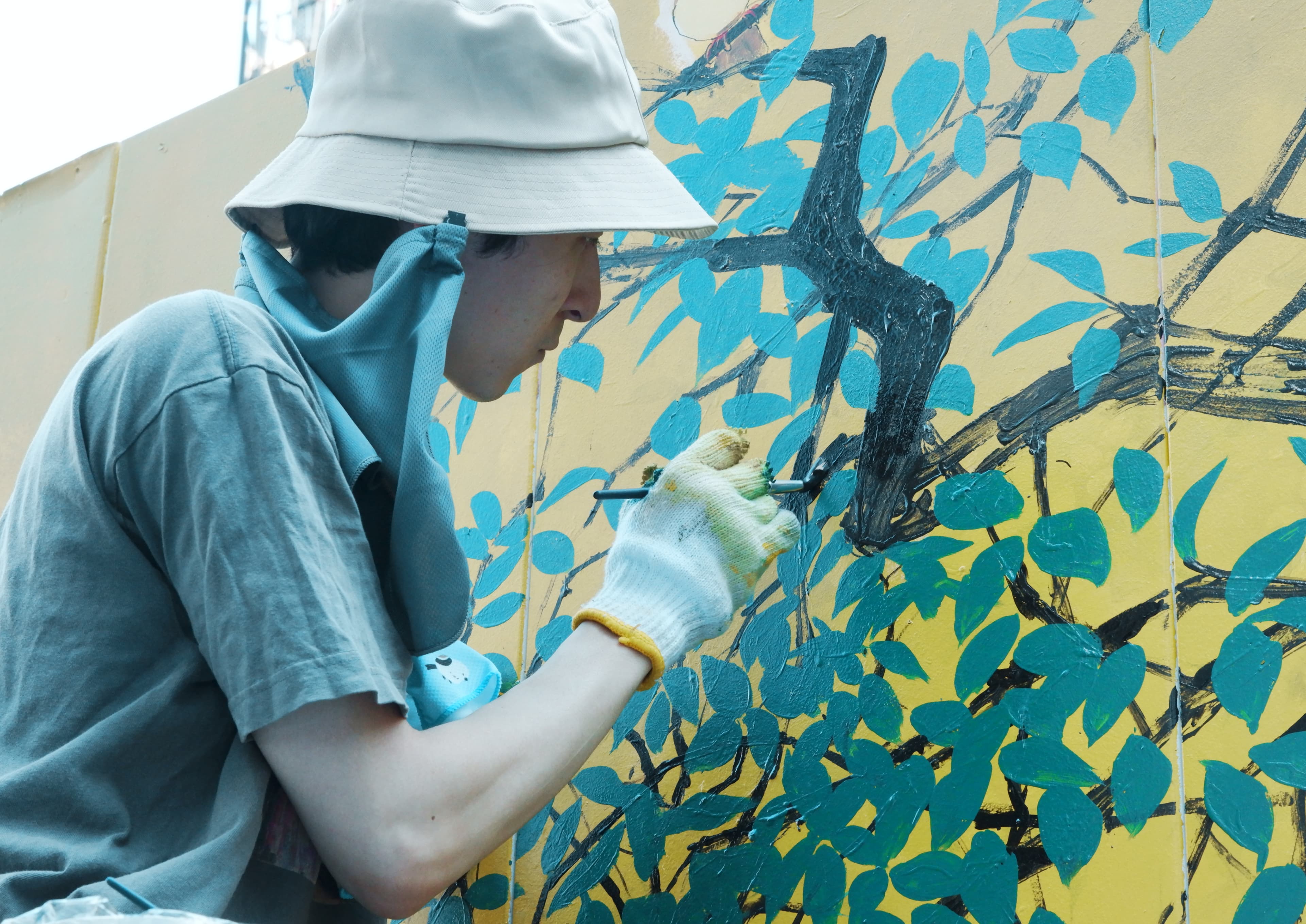 8OPENS - 八重洲さくら通り仮囲いアートプロジェクト 制作風景