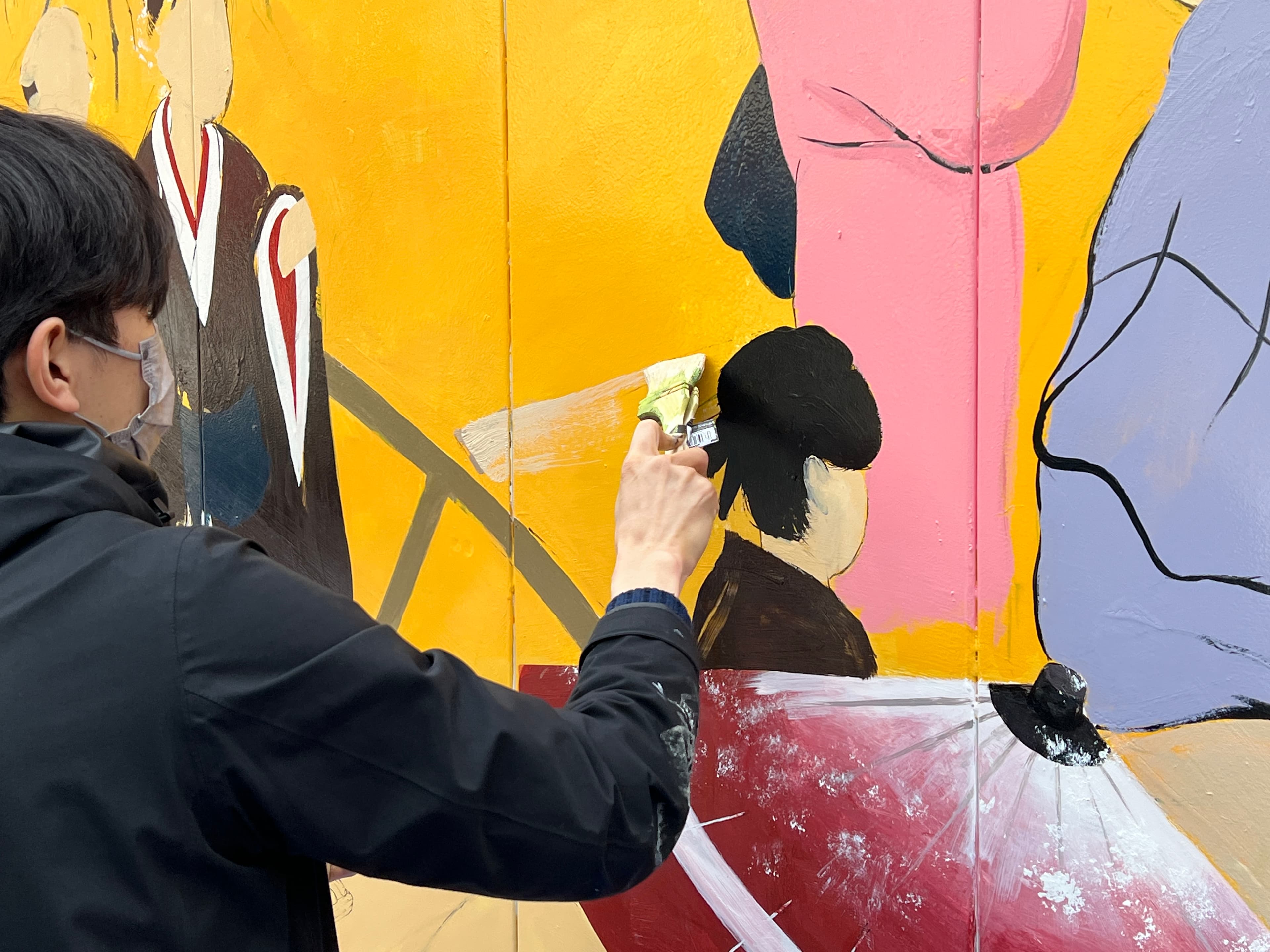 8OPENS - 八重洲さくら通り仮囲いアートプロジェクト 制作風景