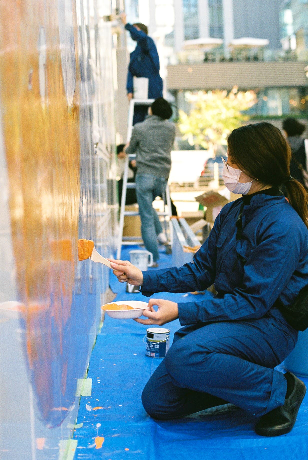 8OPENS - 八重洲さくら通り仮囲いアートプロジェクト 制作風景