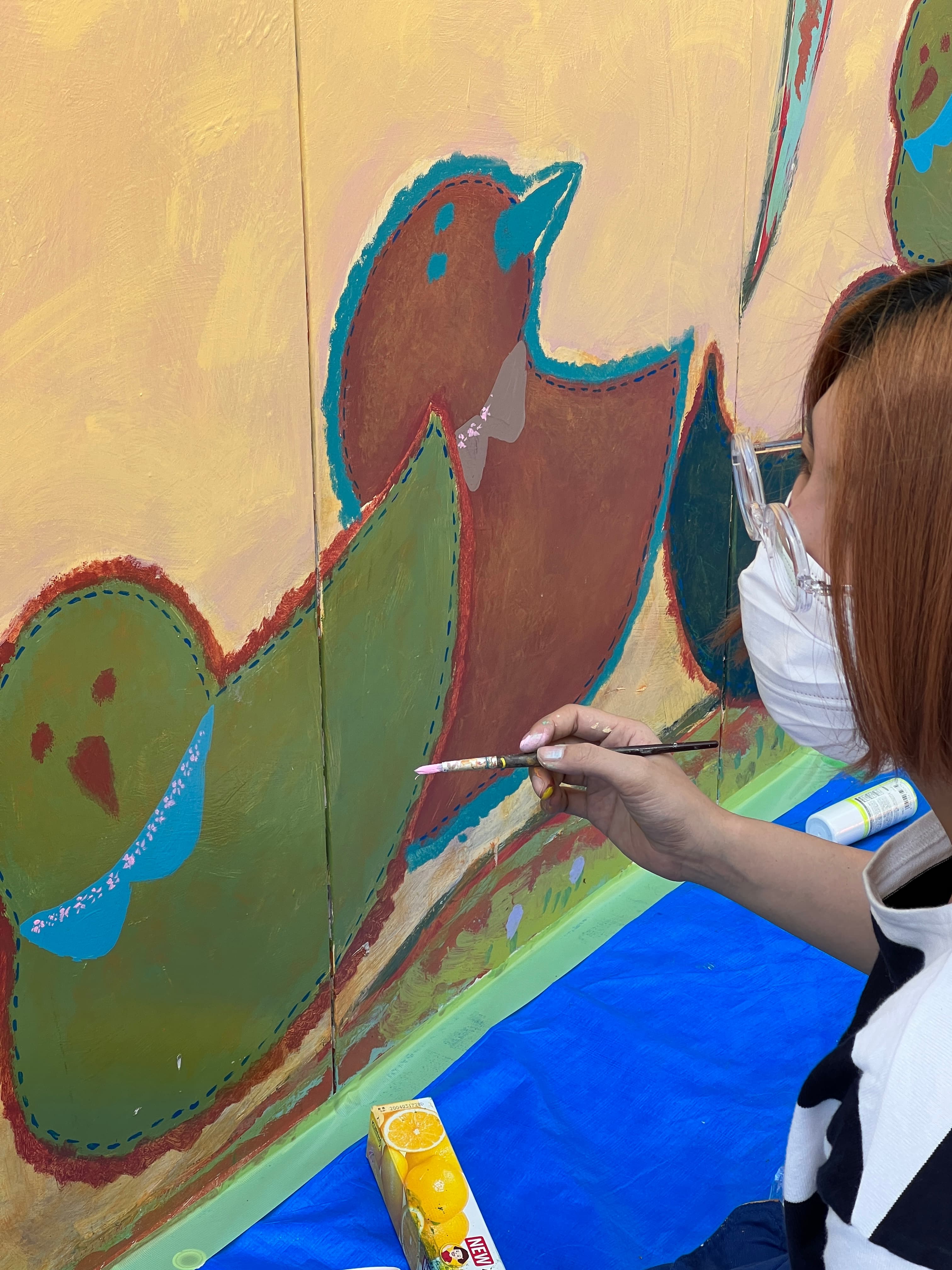 8OPENS - 八重洲さくら通り仮囲いアートプロジェクト 制作風景