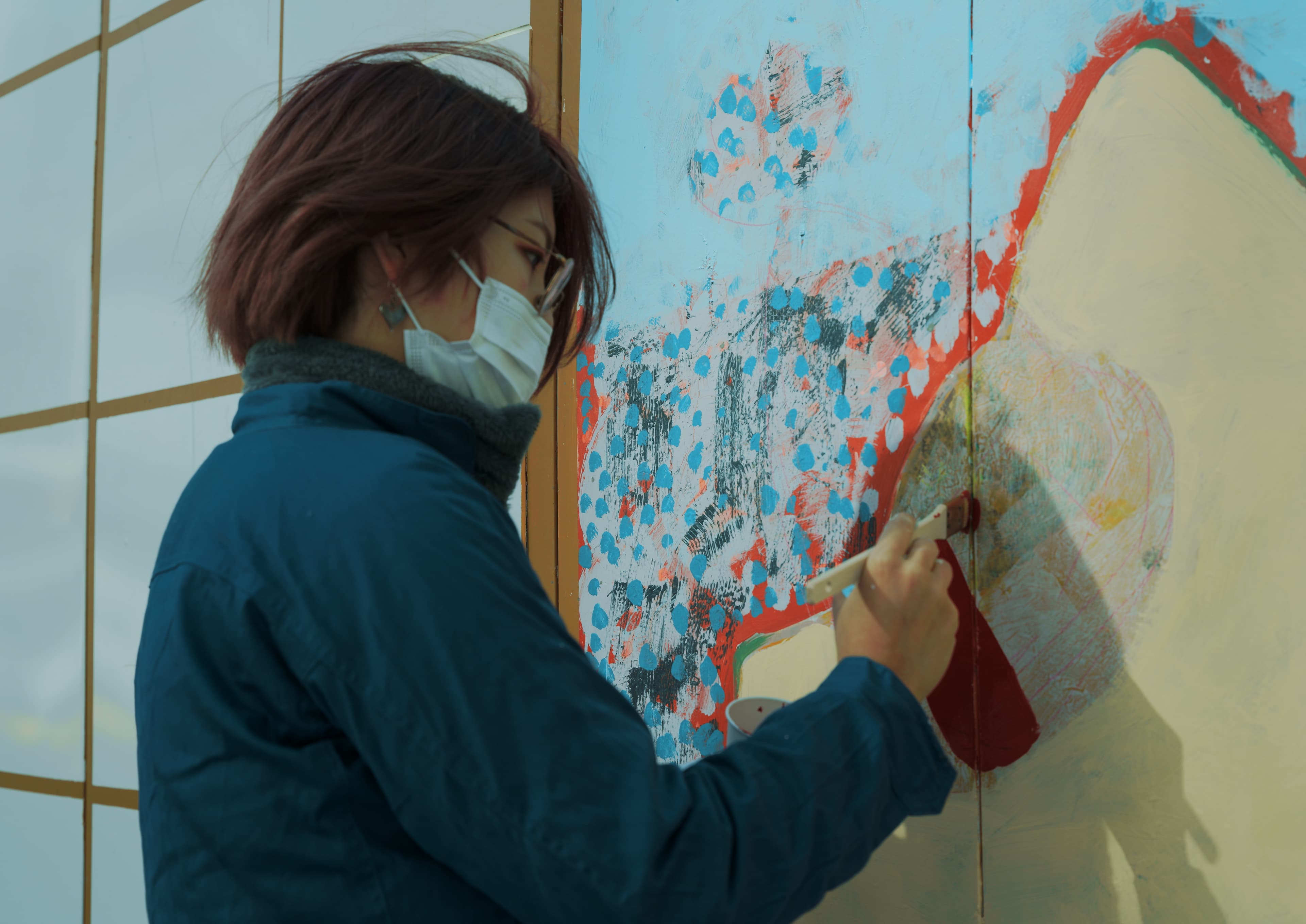 8OPENS - 八重洲さくら通り仮囲いアートプロジェクト 制作風景