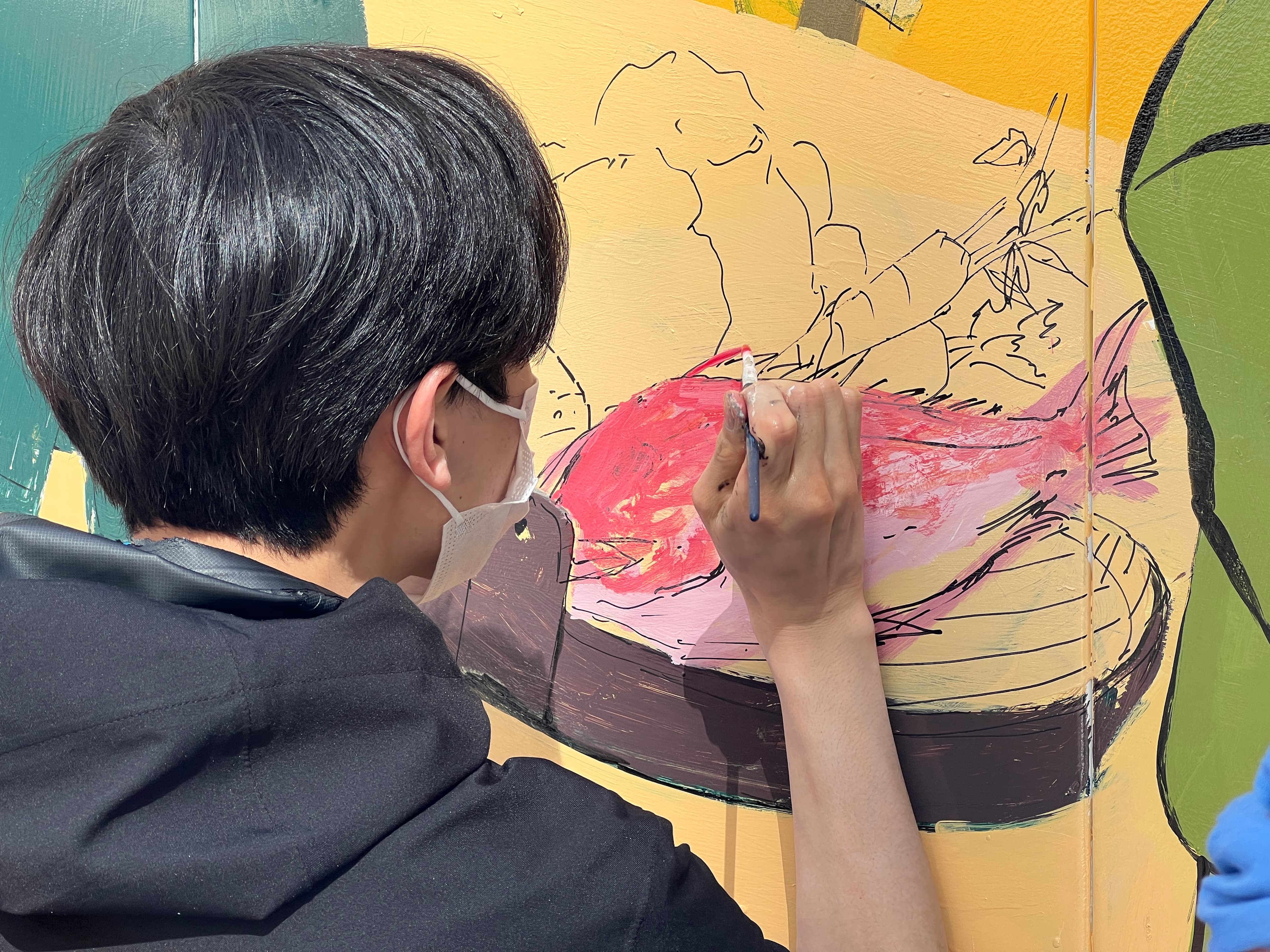 8OPENS - 八重洲さくら通り仮囲いアートプロジェクト 制作風景