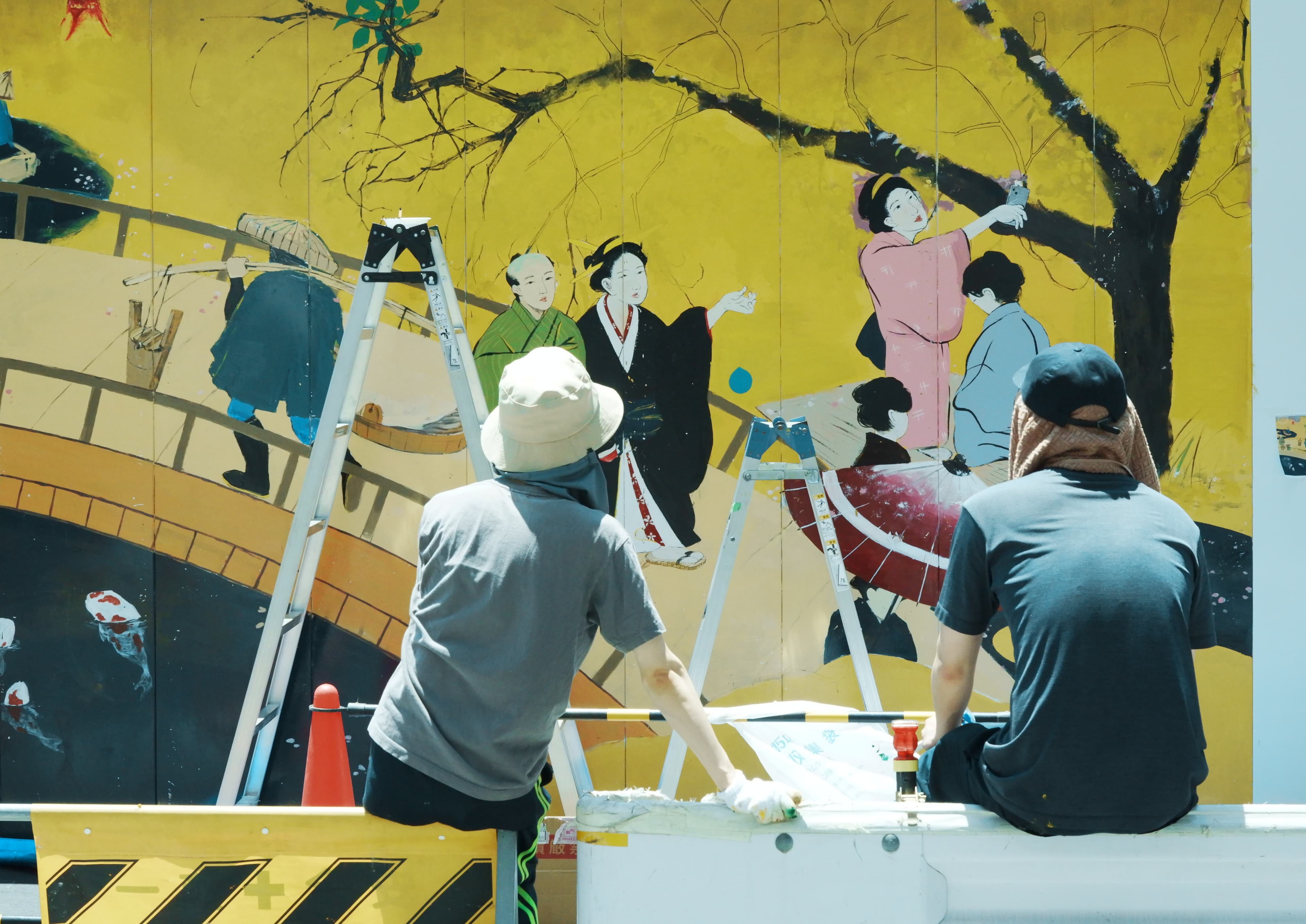 8OPENS - 八重洲さくら通り仮囲いアートプロジェクト 制作風景